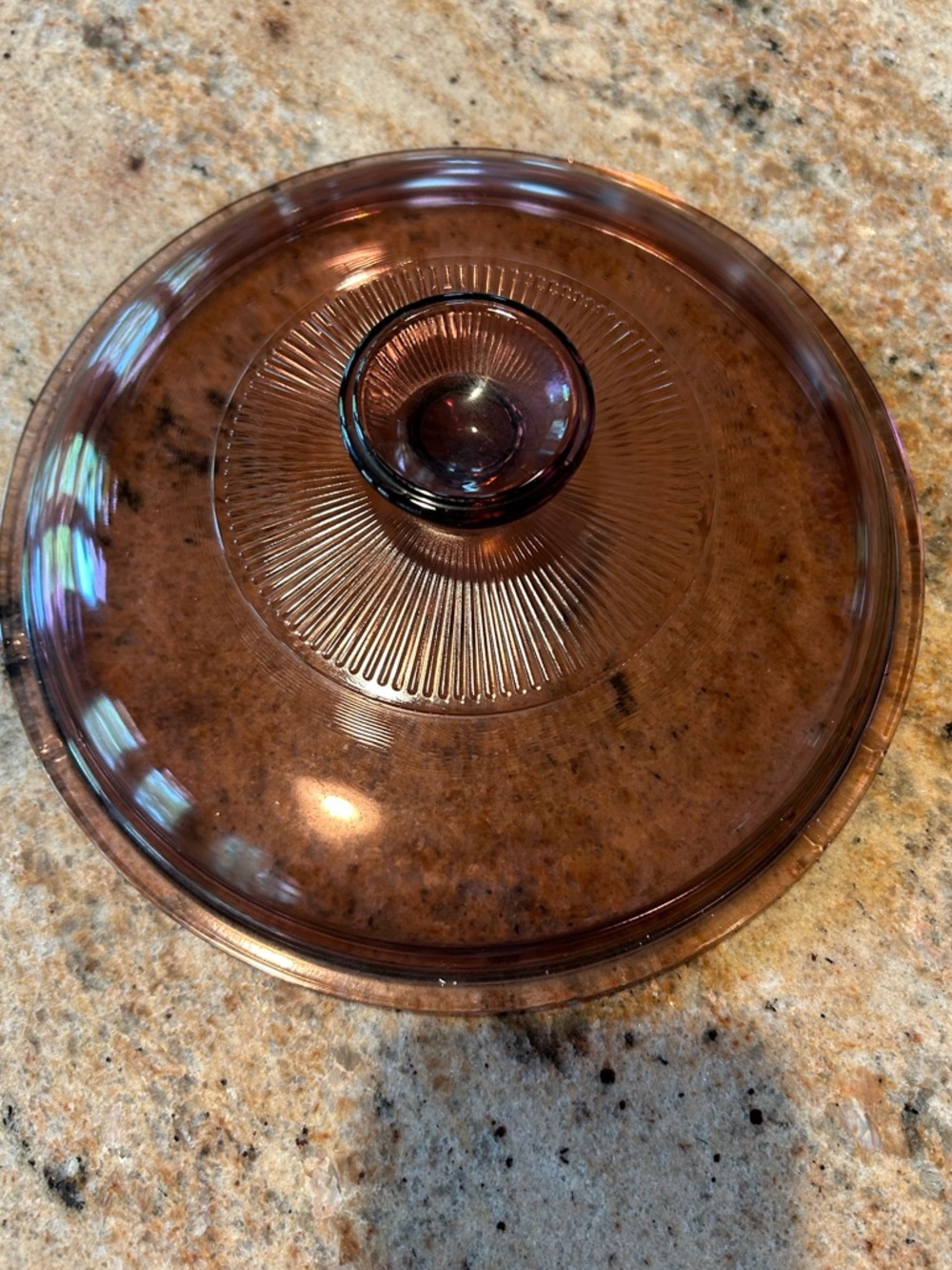 Pyrex Cranberry V25C -A Glass 8.50” Lid Fits Cranberry Visions 2.5Qt Vintage.